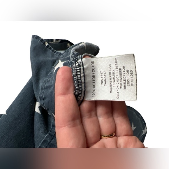 Red head short sleeve American flag button down shirt - Picture 3 of 4